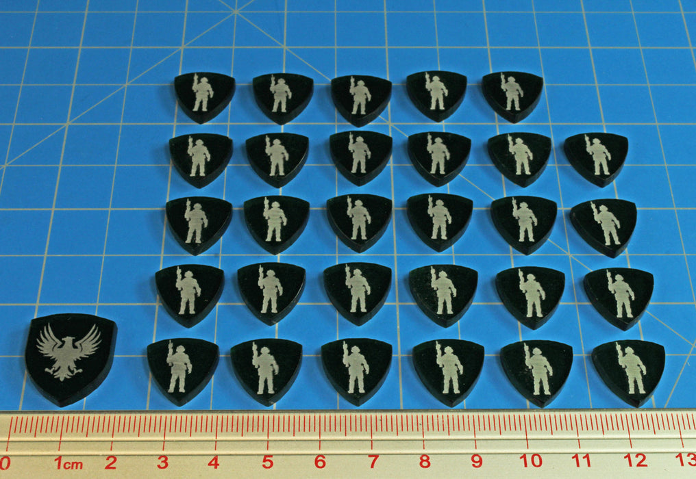 LITKO Green Player House and Force Tokens compatible with Dune Board Game, Translucent Green (30)-Tokens-LITKO Game Accessories