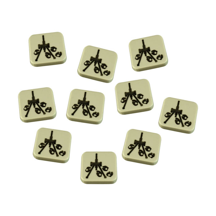 LITKO Axis Artillery Ground Target Tokens Compatible with BRS, Grey (10)-Tokens-LITKO Game Accessories