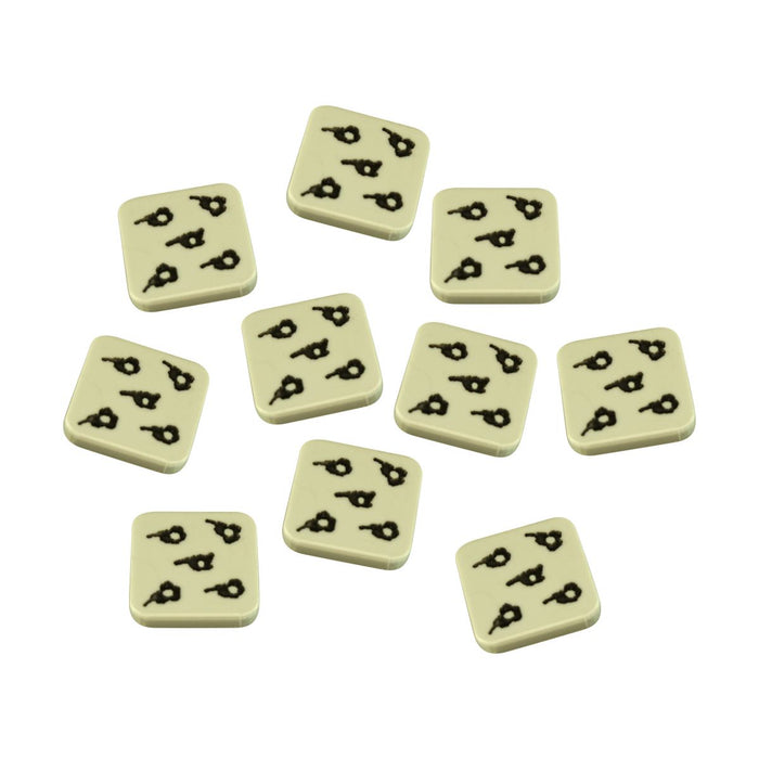 LITKO Axis Infantry Ground Target Tokens Compatible with BRS, Grey (10)-Tokens-LITKO Game Accessories