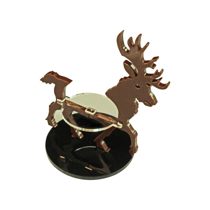 LITKO Stag Character Mount with 50mm Circular Base, Brown-Character Mount-LITKO Game Accessories