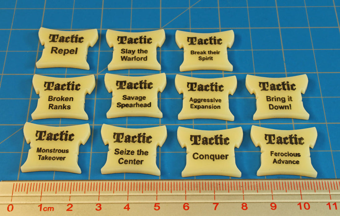 LITKO Tactic Token Set Compatible with AoS 3rd Edition, Ivory (11)-Tokens-LITKO Game Accessories