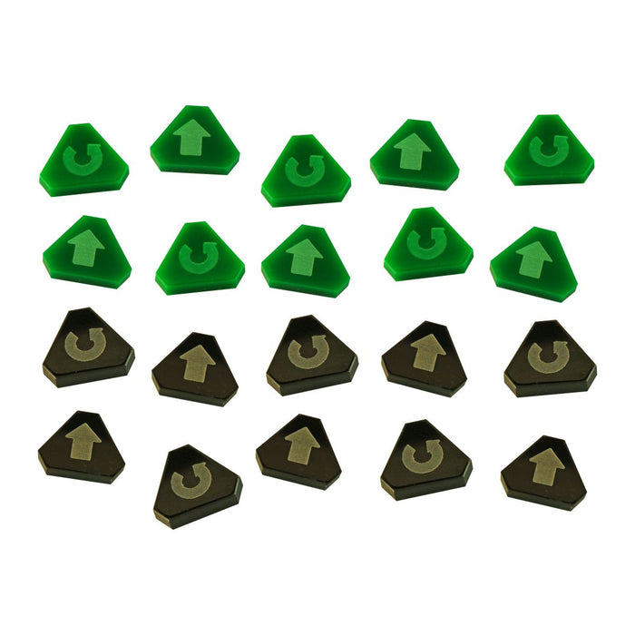 LITKO Order/Activated Token Set, Compatible with WH: KT 2nd edition, Black & Green (20)-Tokens-LITKO Game Accessories
