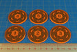 LITKO Objective Tokens Numbered 1-6 Compatible with WH: KT 2nd Edition, Fluorescent Orange (6)-Tokens-LITKO Game Accessories