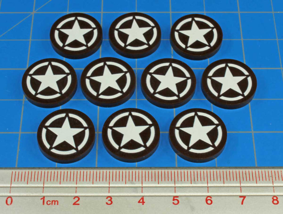 LITKO Premium Printed WWII Faction Tokens, United States Army (10)-Tokens-LITKO Game Accessories