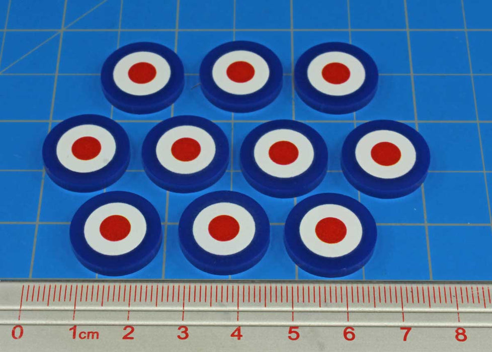 LITKO Premium Printed WWII Faction Tokens, United Kingdom RAF (10) - LITKO Game Accessories