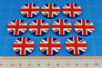 LITKO Premium Printed WWII Large Faction Tokens, Great Britain Union Jack (10)-Tokens-LITKO Game Accessories