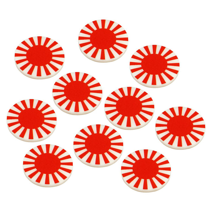 LITKO Premium Printed WWII Large Faction Tokens, Imperial Japanese Army (10)-Tokens-LITKO Game Accessories