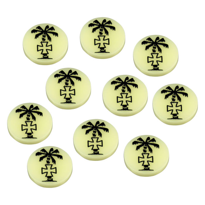 LITKO Premium Printed WWII North Africa Campaign Tokens, German Afrika Korps (10)-Tokens-LITKO Game Accessories