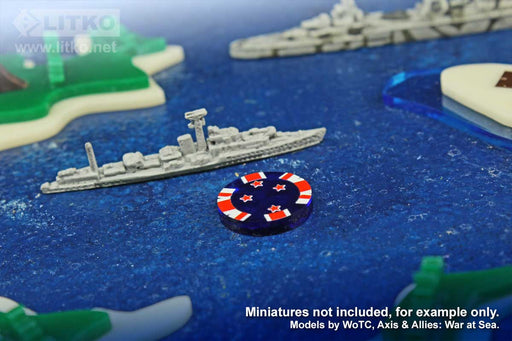 LITKO WWII Pacific Theater New Zealand Forces Tokens (10)-Tokens-LITKO Game Accessories