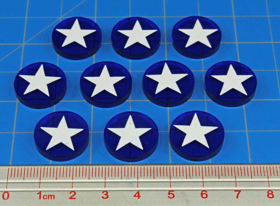 LITKO Premium Printed WWII Pacific Theater Tokens, American Air Force Roundel (10)-Tokens-LITKO Game Accessories
