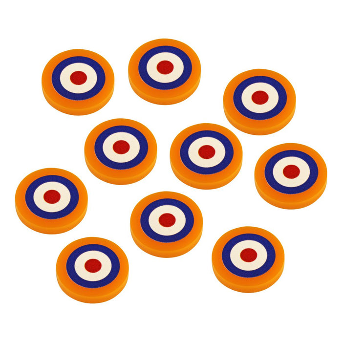 LITKO Premium Printed WWII Pacific Theater Tokens, British Air Force Roundel (10)-Tokens-LITKO Game Accessories