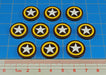 LITKO Premium Printed WWII Faction Tokens, American Army Command (10)-Tokens-LITKO Game Accessories