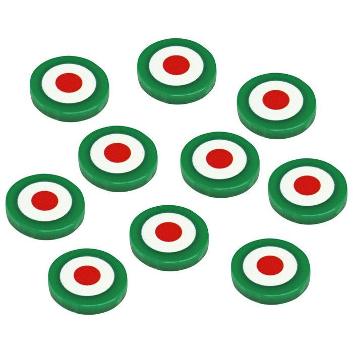 LITKO Premium Printed WWII Faction Tokens, Italian Air Force Roundel (10)-Tokens-LITKO Game Accessories