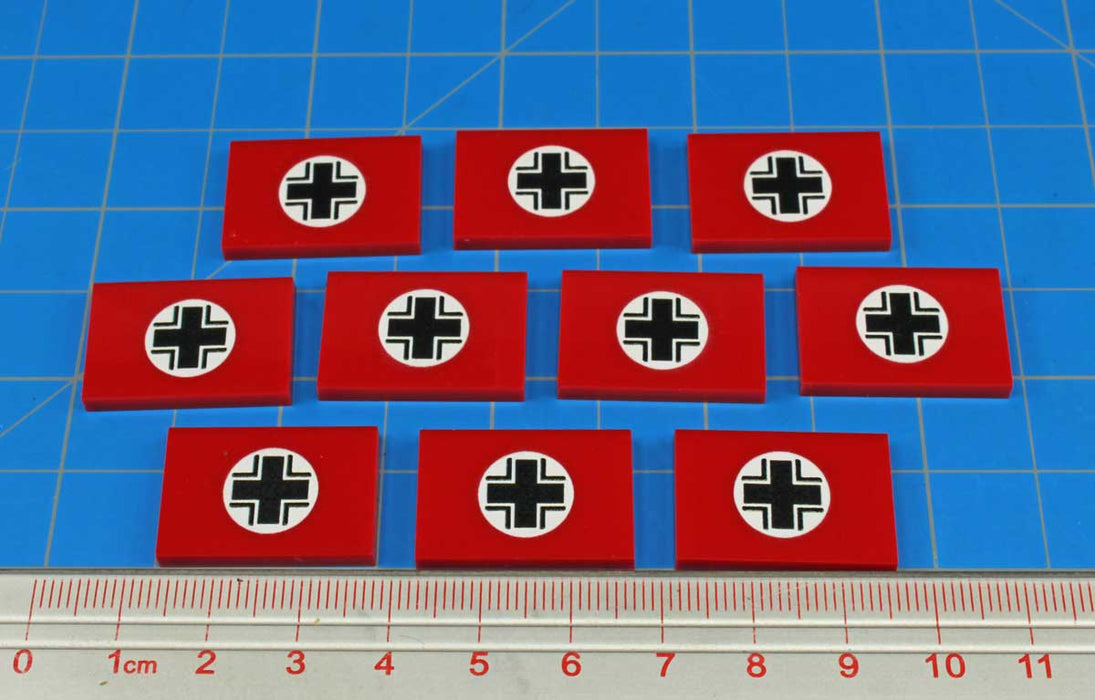 LITKO Premium Printed WWII Flag Tokens, Fascist Germany Flag (10)-Tokens-LITKO Game Accessories
