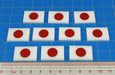 LITKO Premium Printed WWII Flag Tokens, Imperial Japan Flag (10)-Tokens-LITKO Game Accessories