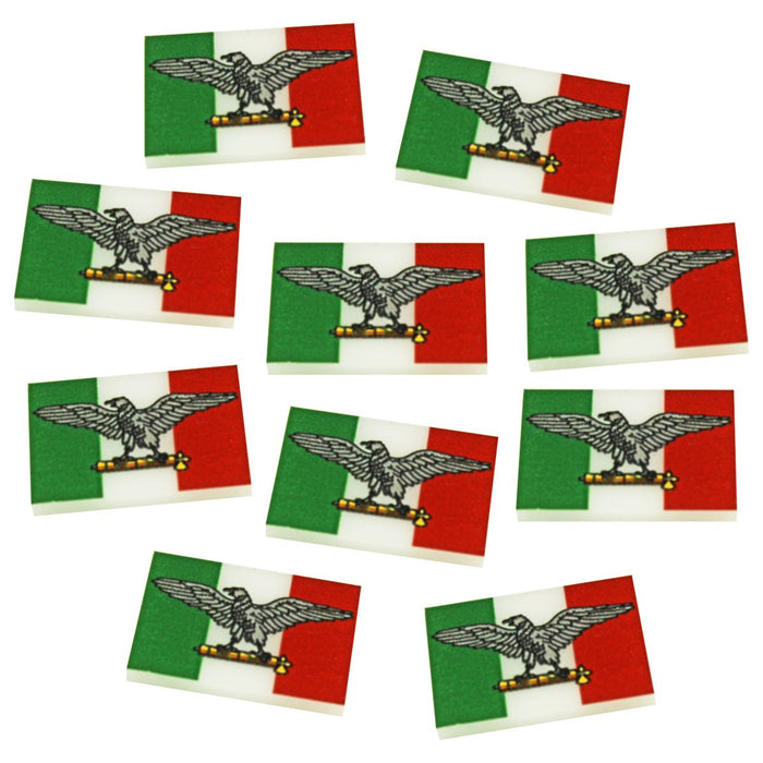 LITKO Premium Printed WWII Flag Tokens, Italian Social Republic Flag (10)-Tokens-LITKO Game Accessories