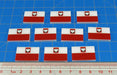 LITKO Premium Printed WWII Flag Tokens, Polish Republic Flag (10)-Tokens-LITKO Game Accessories