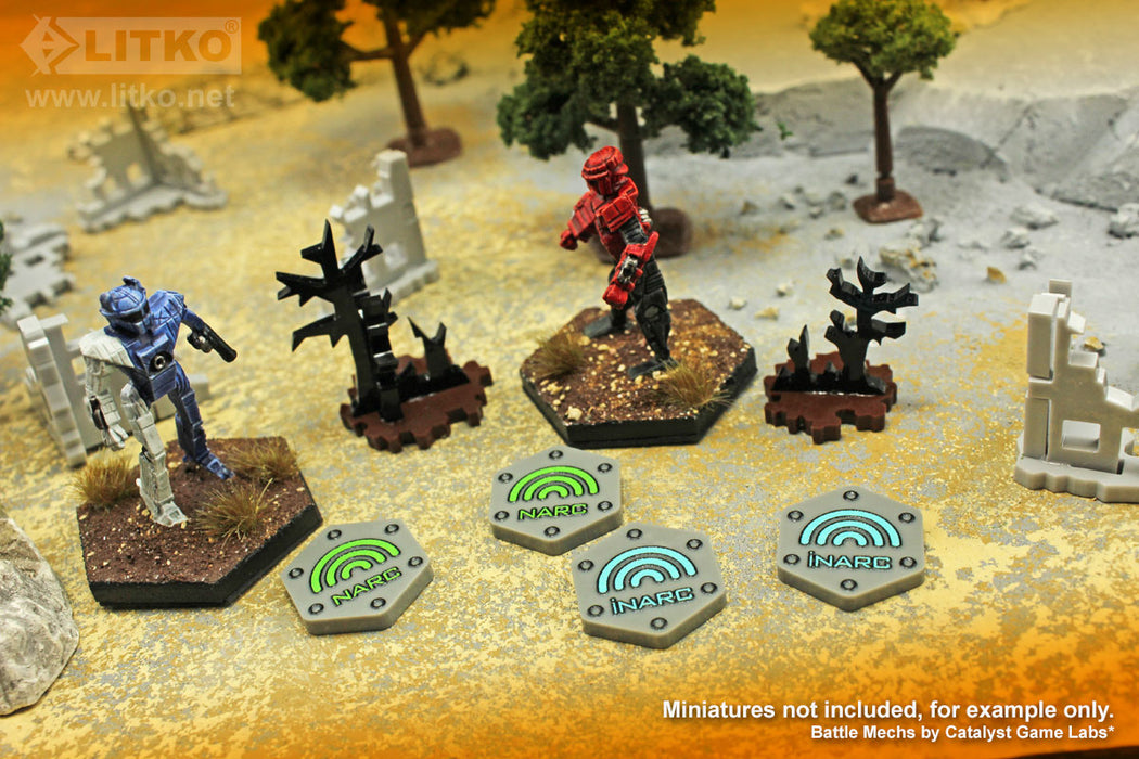Litko LITKO NARC/iNARC Missile Beacon Tokens | BattleTech | Alpha Strike ...