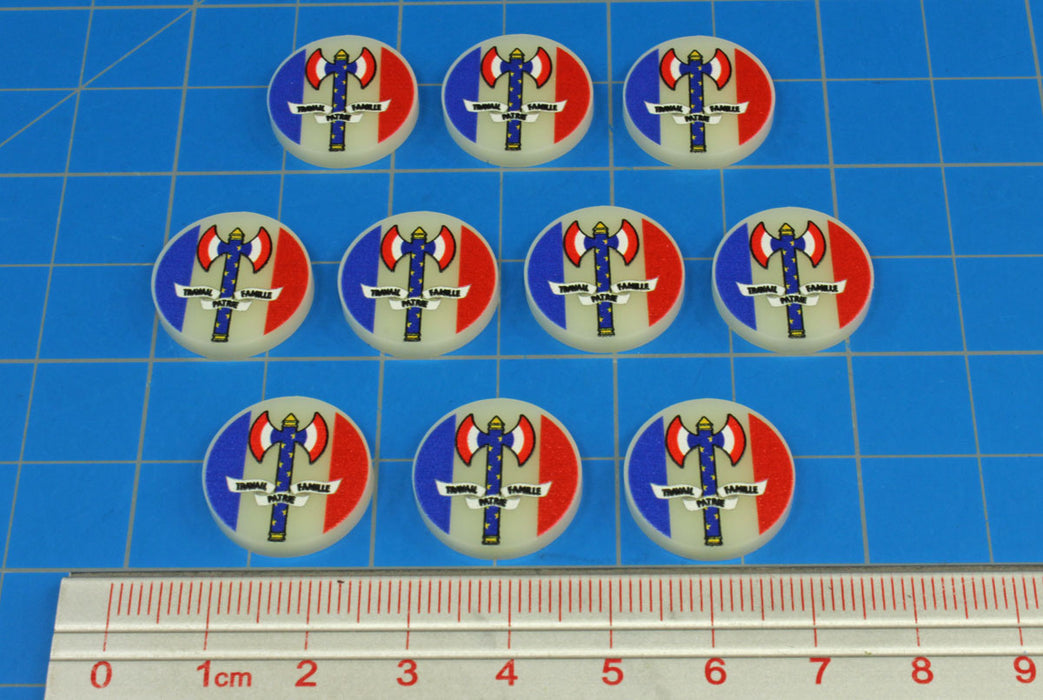 LITKO Premium Printed WWII Faction Tokens, Vichy France (10)-Tokens-LITKO Game Accessories