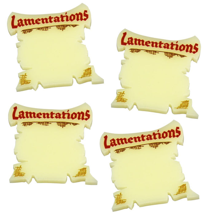 LITKO Premium Printed Dark Fantasy RPG Scroll of Lamentations Dry Erase Tokens Compatible with MORK BORG (4)-Tokens-LITKO Game Accessories
