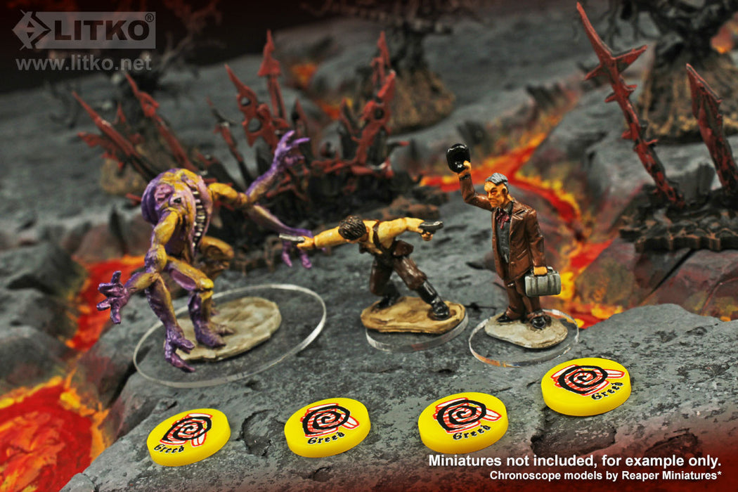 LITKO Premium Printed Greed Tokens Compatible with Forbidden Psalm Miniatures Game (10)-Tokens-LITKO Game Accessories