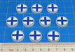 LITKO WWII Winter War Finland Civil Ensign Tokens (10)-Tokens-LITKO Game Accessories