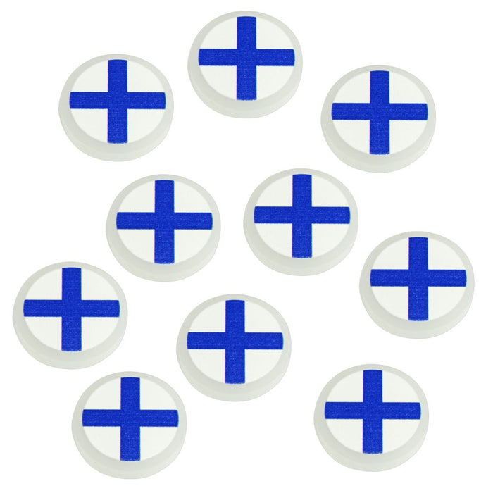 LITKO WWII Winter War Finland Civil Ensign Tokens (10)-Tokens-LITKO Game Accessories