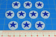 LITKO Premium Printed WWII Winter War Tokens, American Blue Star (10)-Tokens-LITKO Game Accessories