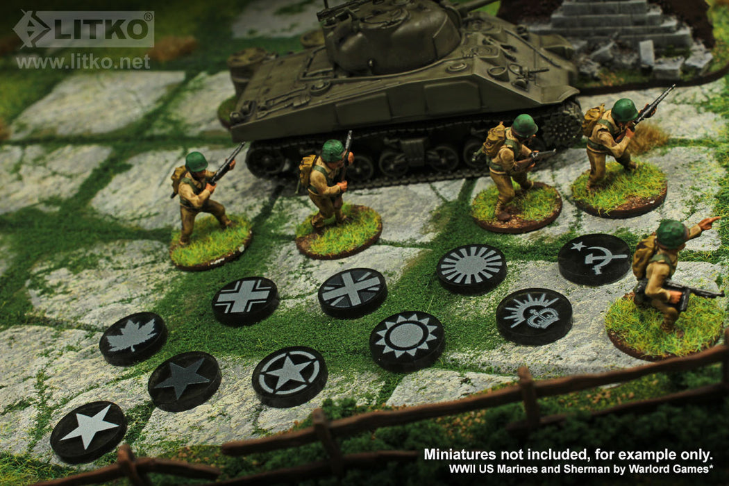 LITKO Premium Printed WWII Night War Token Set (10)-Tokens-LITKO Game Accessories