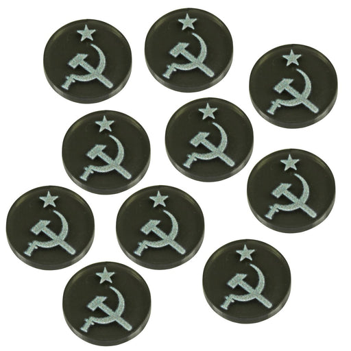 LITKO WWII Night War Faction Soviet Hammer & Sickle Tokens (10)-Tokens-LITKO Game Accessories