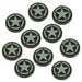 LITKO Premium Printed WWII Night War Faction Tokens, American Army Star (10)-Tokens-LITKO Game Accessories