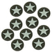 LITKO Premium Printed WWII Night War Faction Tokens, Allied White Star (10)-Tokens-LITKO Game Accessories
