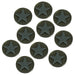 LITKO Premium Printed WWII Night War Faction Tokens, Allied Black Star (10)-Tokens-LITKO Game Accessories