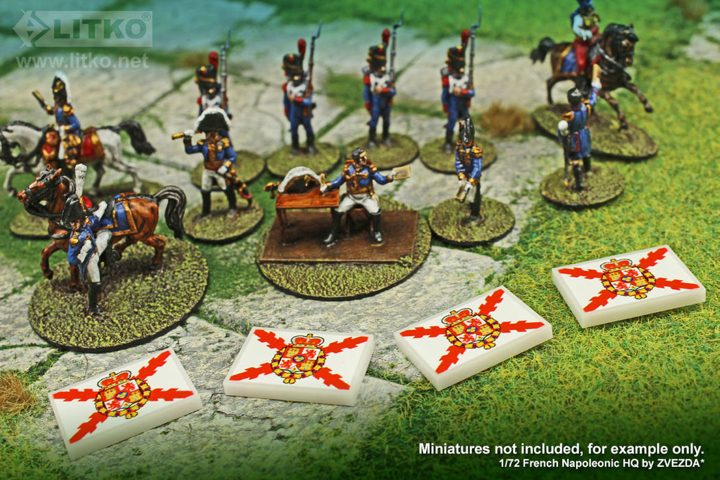 LITKO Premium Printed Napoleonic Era Tokens, Spanish Coat of Arms Flag (10)-Tokens-LITKO Game Accessories