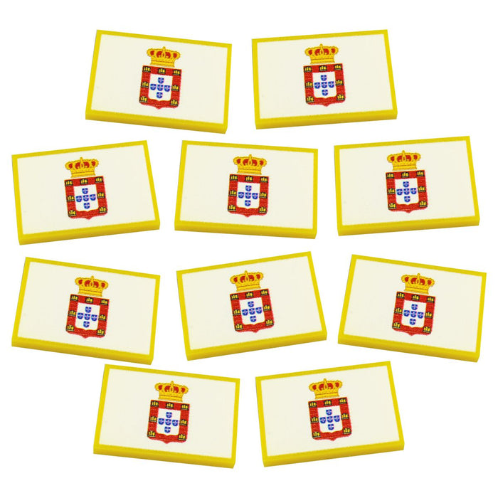 LITKO Premium Printed Napoleonic Era Tokens, Portugal Imperial Shield Flag (10)-Tokens-LITKO Game Accessories
