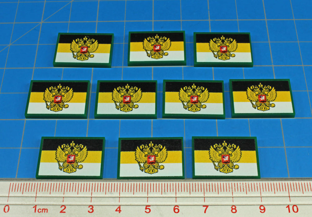 LITKO Premium Printed Napoleonic Era Tokens, Russian Imperial Flag (10)-Tokens-LITKO Game Accessories