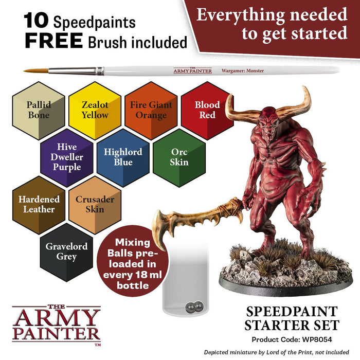 The Army Painter Miniatures Paint Set, 10 Model Paints with FREE  Highlighting Brush, 18ml/Bottle, Miniature