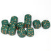 Opaque 16mm d6 Dusty Green/copper Dice Block™ (12 dice)-Dice-LITKO Game Accessories