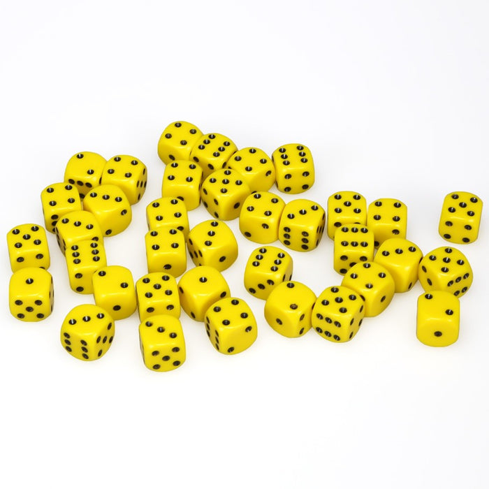 Opaque 12mm d6 Yellow/black Dice Block™ (36 dice)-Dice-LITKO Game Accessories
