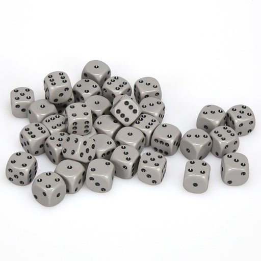 Opaque 12mm d6 Dark Grey/black Dice Block™ (36 dice)-Dice-LITKO Game Accessories