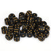 Opaque 12mm d6 Black/gold Dice Block™ (36 dice) - LITKO Game Accessories