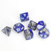 Gemini® Polyhedral Blue-Steel/white 7-Die Set-Dice-LITKO Game Accessories