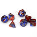 Gemini® Polyhedral Blue-Red/gold 7-Die Set-Dice-LITKO Game Accessories