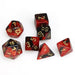 Gemini® Polyhedral Black-Red/gold 7-Die Set-Dice-LITKO Game Accessories