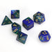 Gemini® Polyhedral Blue-Green/gold 7-Die Set-Dice-LITKO Game Accessories