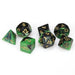 Gemini® Polyhedral Black-Green/gold 7-Die Set-Dice-LITKO Game Accessories