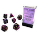 Gemini® Polyhedral Black-Purple/gold 7-Die Set-Dice-LITKO Game Accessories