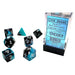 Gemini® Polyhedral Black-Shell/white 7-Die Set - LITKO Game Accessories