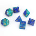 Gemini® Polyhedral Blue-Teal/gold 7-Die Set-Dice-LITKO Game Accessories