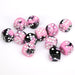 Gemini® 16mm d6 Black-Pink/white Dice Block™ (12 dice)-Dice-LITKO Game Accessories